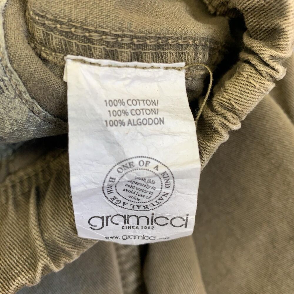 Gramicci Pants Mens Medium Olive Cotton Twill Elastic Waist Climbing Hiking - Picture 6 of 8